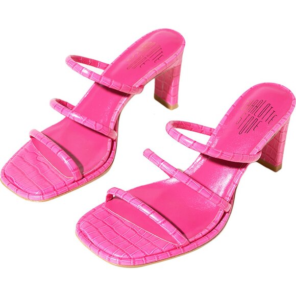 Charlotte Stone Zuma Open-Toe Low Heel Sandal in Fandango Pink 10 - Picture 2 of 6